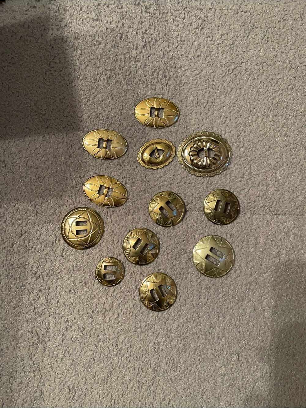 Vintage Brass Concho Craft Bundle